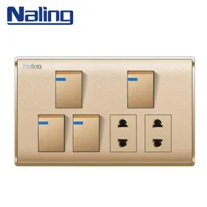 Naling Manufacturing Company 4 Gang 2 Way Electrical Wall Socket Switch For Home