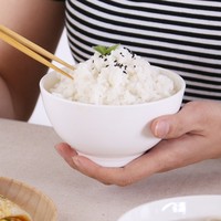Vente directe d'usine Restaurant articles ménagers incassables bol de riz en mélamine blanche bol à soupe