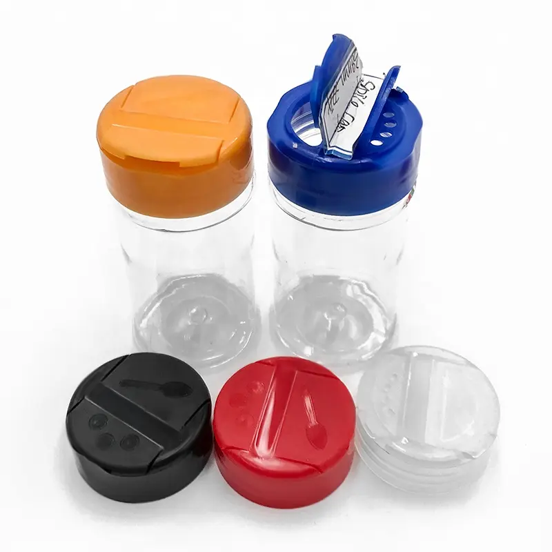 Plastic Spice Container Salt Shaker and Pepper Bottle with Flip lid wholesale 100ml/80ml/2oz/3oz/3.5oz