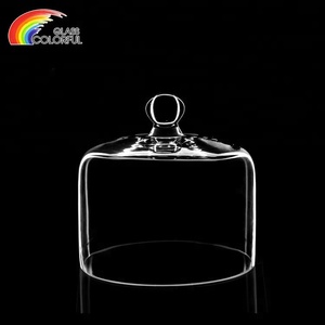 Yaratıcı INS tasarım kadeh şeklinde kullanımlık kek cam çanak kapak ile ev ve otel kullanımı için zarif yuvarlak desen - Product Image 3