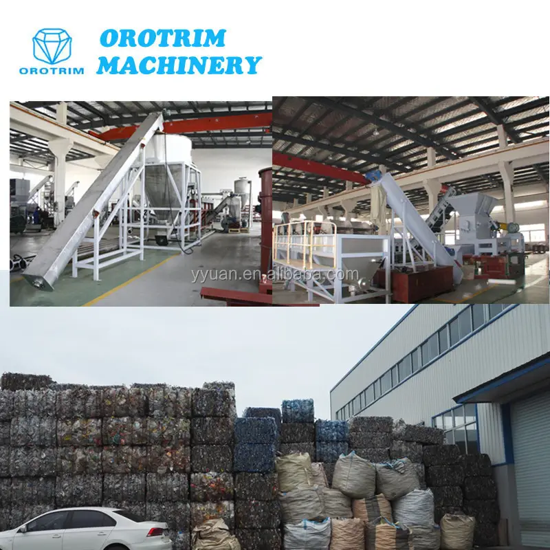 Waste PET bottle recycling washing line, pet crushing recycling and washing line with good price,Japan standard