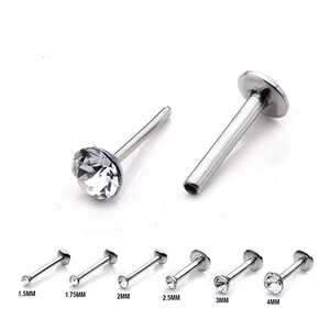 <strong>Fashion</strong> Bezel Setting Crystal 20g Push in Labret Studs Body <strong>Piercing</strong> <strong>Fashion</strong> <strong>Jewelry</strong> <strong>Piercing</strong> <strong>Jewelry</strong> - Product Image 2