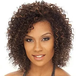 קצר פאות לנשים שחורות מתולתל פאה סינטטי פאה נראה אמיתי באיכות זול חום עמיד סיבי שיער