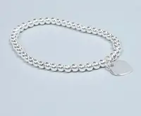 Изящные Ювелирные изделия, шариковый браслет для женщин из серебра 925 пробы с именем, шариковый браслет с логотипом, браслеты с подвесками