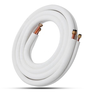 Pièces détachées fendues pour climatiseurs Isolation de connexion Réfrigérant Mousse PVC <span class=keywords><strong>Isolée</strong></span> Tuyau de cuivre Paire de bobines Kit - Product Image 1