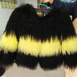 Cappotto Invernale da <span class=keywords><strong>Donna</strong></span> in Vera Pelliccia di Agnello Mongolo Colore Personalizzato, Giacche di Lusso in Pelliccia di Pecora Naturale Abbigliamento alla Moda - Product Image 3