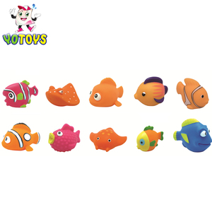 Figet 10pcs Mini Plastik Meeres tier Spielzeug Weiche Baby Badewanne Spielzeug Set für Kinder Badezimmer Jouet - Product Image 5