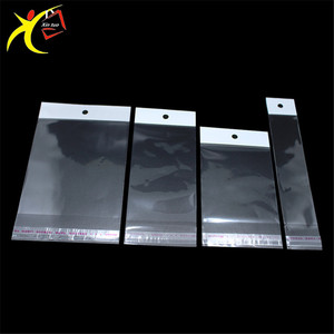 Cellophane Self Adhesive Packing Clear Opp Plastic Poly Bag With Header Card