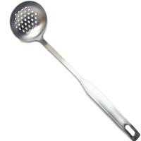 Panjang menangani peralatan dapur stainless steel sendok sup sendok/slotted sendok