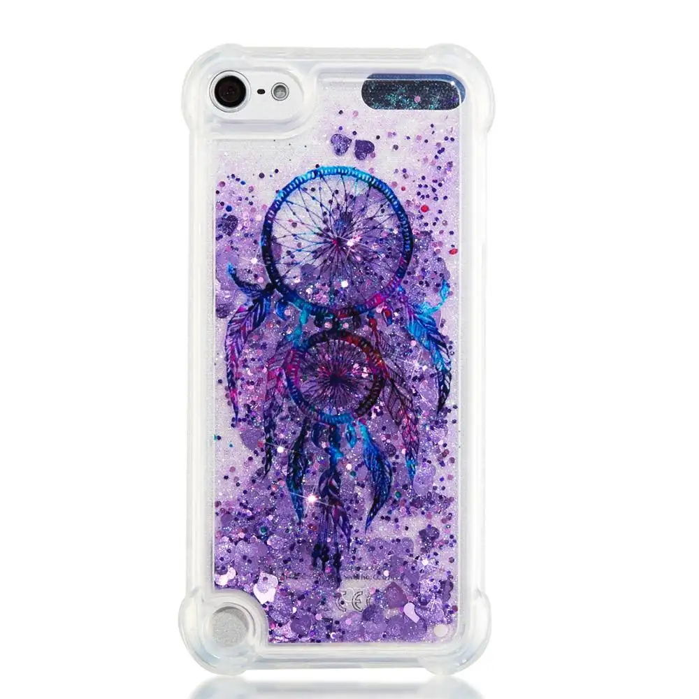Soft TPU Cases For Apple iPod Touch 5 6 Case Toch5 5th Toch6 6th Patterned Glitter Cover Dynamic Liquid Case Fundas Coque