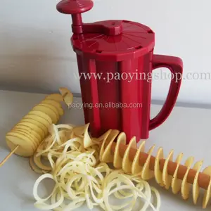 3 in 1 Commercial Use Manual Curly Fries Twister Hotdog Spiral Tornado Potato Cutter