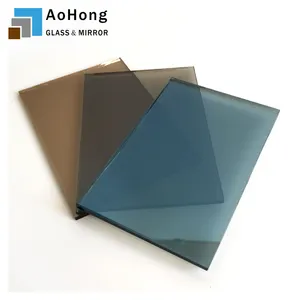 4mm 5mm 6mm Colourful reflective float glass Bronze Blue Grey Green