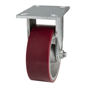 Ultra Heavy <span class=keywords><strong>Duty</strong></span> 6/8/10/<span class=keywords><strong>12</strong></span> Polegada Rodízios Industriais Núcleo De Alumínio <span class=keywords><strong>PU</strong></span> Rodízio Estilo Rígido Roda com Placa De Resistência ao Impacto - Product Image 3