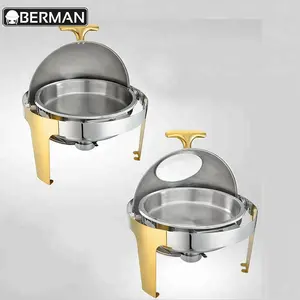 Nhà Hàng Nhà Bếp Đồng Đồng Buffet Server Đồ Dùng Chafing Món Ăn Thiết Bị Phục Vụ