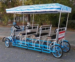 Bicicletta Familiare a Quattro Ruote con Sedile per Bambini e Tettuccio per Tour Turistici - Product Image 5