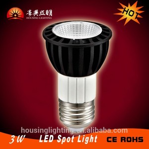 e27 3w cob led spot <span class=keywords><strong>ampoules</strong></span> ruban noir chrome couvrir 35 45 60 ​​degree dimmable 2015 nouveau produit en provenance de chine - Product Image 1