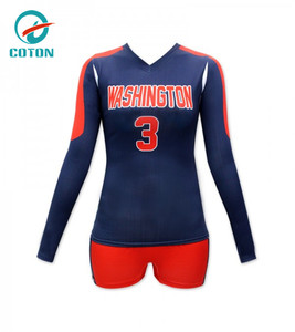 Kaos Tim Voli AS Desain Klub Amerika Ungu Bernapas 100% Poliester Jersey Wanita Model Baru Lengan Panjang - Product Image 5