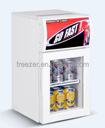 Mini refrigerado de vidro da barra 20l, geladeira da porta do vidro para o hotel de alta qualidade visor comercial cooler, refrigerador pequeno