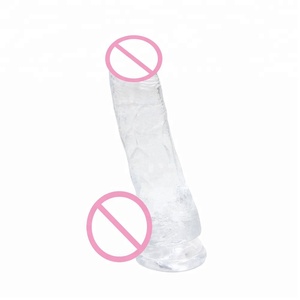 Realistischer klarer Schwanz Transparenter echter Schwanz mit Saugnapf Künstlicher Penis Kristall dildos