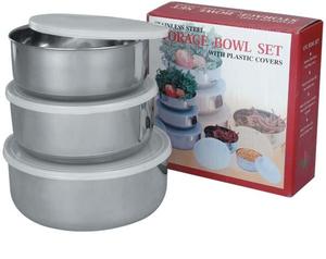Ensemble de saladier en acier inoxydable avec couvercle en plastique, rangement des aliments, ensemble de bols ronds - Product Image 4
