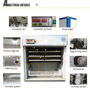 Incubateur automatique pour œufs de poulet HHD, garantie 3 ans, 528 œufs, à vendre, YZITE-8 - Product Image 5