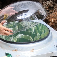 Kit de lanterneau tubulaire fixe en alliage d'aluminium sans consommation d'électricité, diffuseur en polycarbonate anti-UV, absorption de la lumière du soleil, économie d'énergie