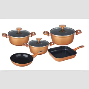 Set Panci Masak Rumah Aluminium Tempa, Panci Masak dan Wajan, Set Peralatan Masak Lapis Anti Lengket Minyak Gratis, Panci Masak Rumah Aluminium Tempa Berat