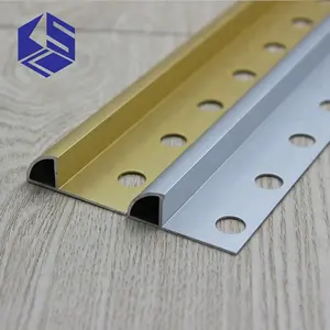 Connected spacer aluminium round quadrant edge closed metal tile trim