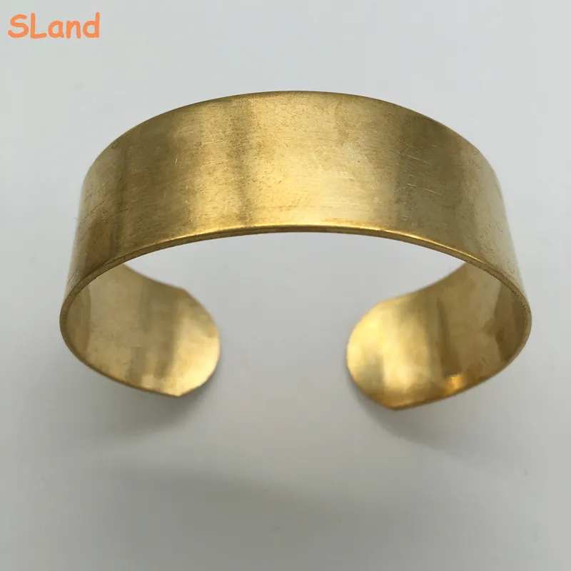 Sland jewelry fabricante, atacado clássico cor original pulseira latão vazios para jóias fazendo para gravura diy