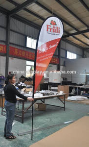 advertising beach flag cheap feather flag promotional wind feather flag on the street - Product Image 4