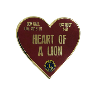 <span class=keywords><strong>Rojo</strong></span> personalizado chapado en oro en forma de corazón esmalte duro insignia pin - Product Image 1