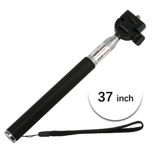 Monopode en alliage d'aluminium noir de 20-92 cm avec adaptateur d'origine pour téléphone portable/caméra d'action - Product Image 1