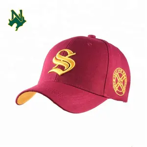 棒球帽促销棒球帽定制新款绣花红色棒球帽盖帽工厂