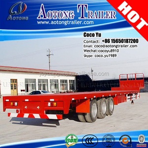 Caliente la venta <span class=keywords><strong>de</strong></span> 50 Toneladas 3 Ejes <span class=keywords><strong>de</strong></span> Cama Plana Camión <span class=keywords><strong>De</strong></span> <span class=keywords><strong>Carga</strong></span> uso góndola Semirremolque para Siria - Product Image 2