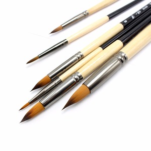 TOP Qualité usine personnalisée prix de gros manche en bois noir <span class=keywords><strong>kolinsky</strong></span> zibeline <span class=keywords><strong>pinceau</strong></span> <span class=keywords><strong>aquarelle</strong></span> pinceaux d'artiste - Product Image 2