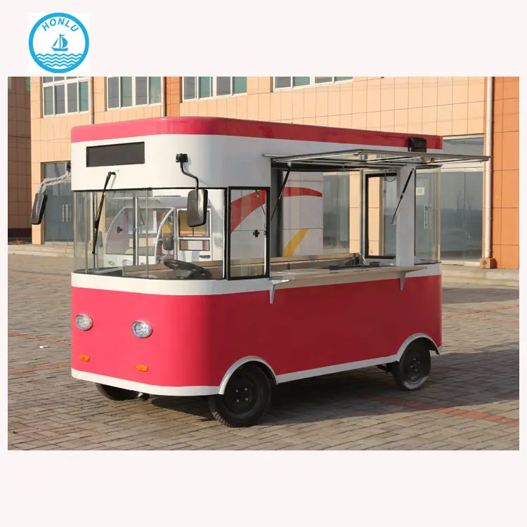 Honlu carrito de comida caliente de la venta de comida rápida del remolque del camión de comida móvil <span class=keywords><strong>autobús</strong></span> para la venta
