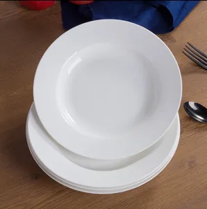 Wholesale Restaurant White Dinner Ceramic Plate Dishes Porcelain Plate