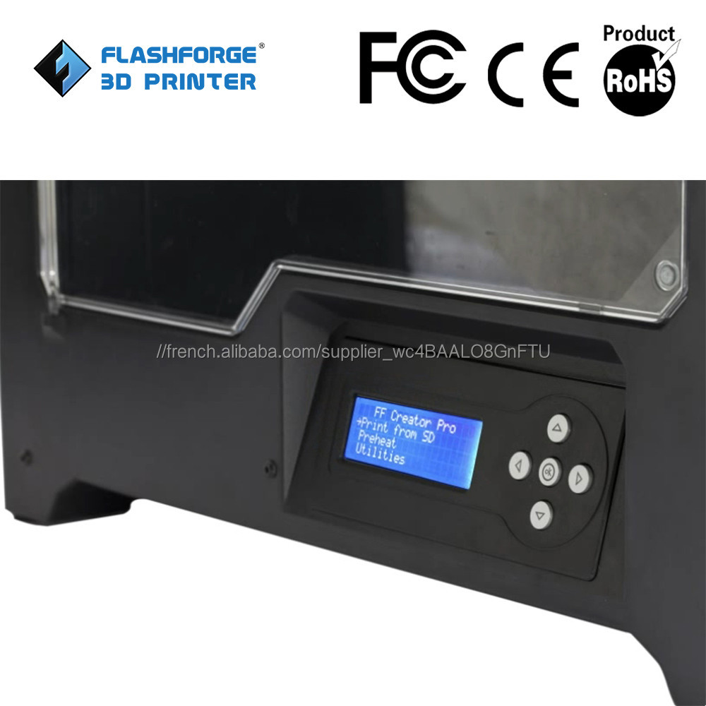 FlashForge vente professionnelle de grande taille de la structure de la plus grande imprimante industrielle 3D 230 * 150 * 155mm