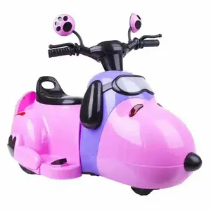 Rechargeable Kids Electric Motorcycle With Music LED licht/Dog kinder spielzeug auto 1-2 jahre alt baby sitzen und push-