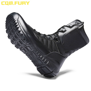 Botte tactique professionnelle pour <span class=keywords><strong>homme</strong></span> en cuir véritable et tissu en maille EVA noir, imperméable, pour la <span class=keywords><strong>randonnée</strong></span> en plein air en hiver - Product Image 6
