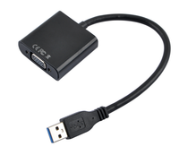 Adaptador de Conectores USB3.0 VGA para Tarjeta Convertidora de Video Gráfico, Cable Externo de PVC 1080P para PC, Laptop, Altavoz y Monitor
