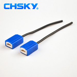 Chsky <span class=keywords><strong>H1</strong></span> Led Đèn Pha Bóng đèn ổ cắm 12V gốm LED Light <span class=keywords><strong>Bulb</strong></span> chủ với dây xe nối adapter - Product Image 2