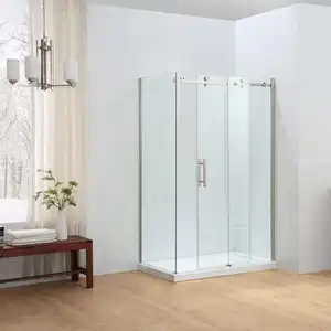 Cabina de ducha cuadrada de cristal templado para Hotel, precio de fábrica, al por mayor