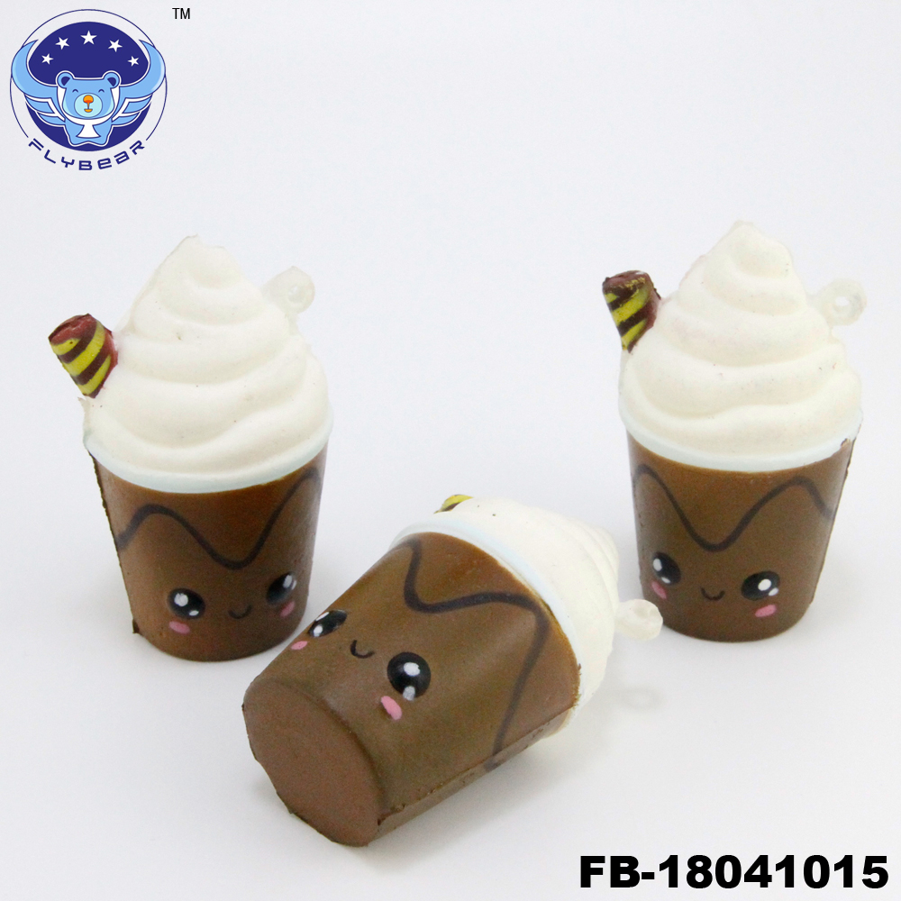 2018 Flybear вкусные горячие продажи kawaii кремовый торт мягкими кремовый торт со смайликом детские игрушки