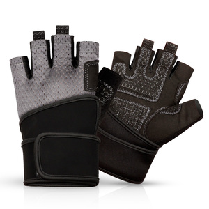 Custom logo Half Finger Long Wrist Band protection Gym Fitness <strong>Weight</strong> Lifting <strong>Gloves</strong> For Men - Product Image 3