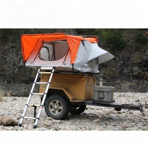 Fibra de Vidrio techo tienda al aire libre Camping 4-5 personas con impermeable techo plegable, techo de la tienda de la parte superior de la - Product Image 5