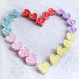 Candle For Wedding China Supplier Colorful Heart Shape Tealight Candle For Wedding