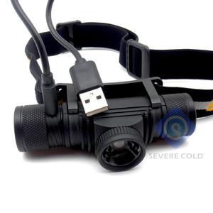 공장 도매 방수 알루미늄 합금 헤드 램프 캠핑 및 하이킹 야외 <span class=keywords><strong>LED</strong></span> 헤드 라이트 확대/축소 가능한 USB 헤드 램프 - Product Image 3