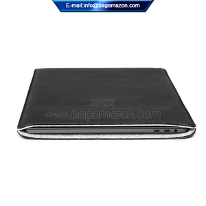 Manica per <span class=keywords><strong>Macbook</strong></span> Manica In Pelle di lana di Cuoio Del Computer Portatile Del Manicotto Del Sacchetto OEM di Fabbrica - Product Image 2