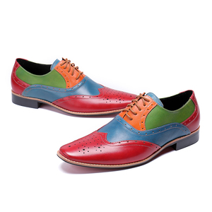 NA122 <span class=keywords><strong>Scarpe</strong></span> Eleganti da Uomo Colorate Moda 2022, Brogue <span class=keywords><strong>in</strong></span> Vera <span class=keywords><strong>Pelle</strong></span>, Oxford per Affari, Cerimonie e Matrimoni - Product Image 6